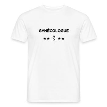 Gynecologist Gynécologue Gynäkologe Médecine - Men's T-Shirt - white - Front - AI Model Male 178 dark (178cm)