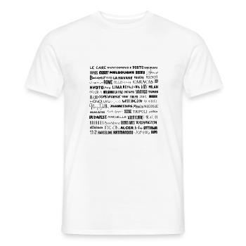 Cities of the world - Men's T-Shirt - white - Front - AI Model Male 178 dark (178cm)