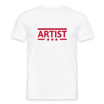 artiste / art / danse / musique - T-shirt homme - blanc - Devant - AI Model Male 178 dark (178cm)