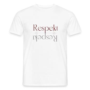 respekt - Männer T-Shirt - Weiß - Vorne - AI Model Male 178 dark (178cm)