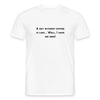 Lustiges Café-Design - Männer T-Shirt - Weiß - Vorne - AI Model Male 178 dark (178cm)