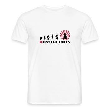 r-evolution, Evolution, darvin, revolution, Buddha - Männer T-Shirt - Weiß - Vorne - AI Model Male 178 dark (178cm)