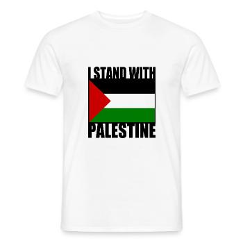I stand with palestine - T-shirt homme - blanc - Devant - AI Model Male 178 dark (178cm)