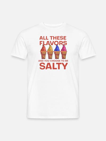 Eis Eiscafe Schokoeis Vanilleeis - Männer T-Shirt - Weiß