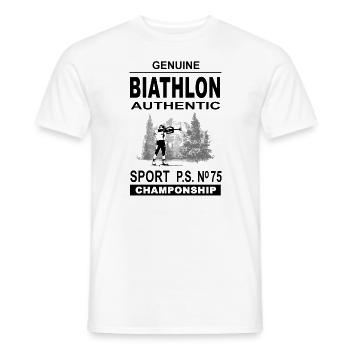 Biathlon - Biathlète - T-shirt homme - blanc - Devant - AI Model Male 178 dark (178cm)