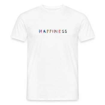 Bonheur, Happiness - T-shirt homme - blanc - Devant - AI Model Male 178 dark (178cm)
