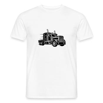 Truck / Truck 03_black - Men's T-Shirt - white - Front - AI Model Male 178 dark (178cm)