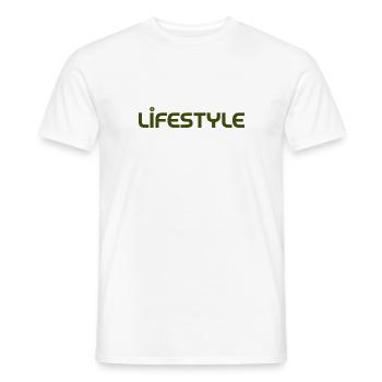 Lifestyle font design street fashion - Männer T-Shirt - Weiß - Vorne - AI Model Male 178 dark (178cm)