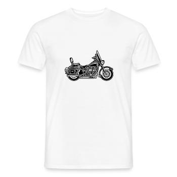 Chopper / motorcycle 06_black white - Men's T-Shirt - white - Front - AI Model Male 178 dark (178cm)