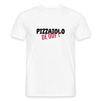Pizza / Pizzaiolo / Pizza Chef / Pizzachef - Men's T-Shirt - white - Front - AI Model Male 178 dark (178cm)