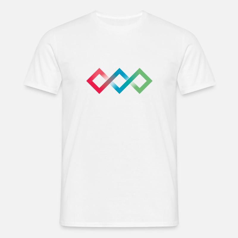 Fluo Diamanten - Männer T-Shirt - Weiß
