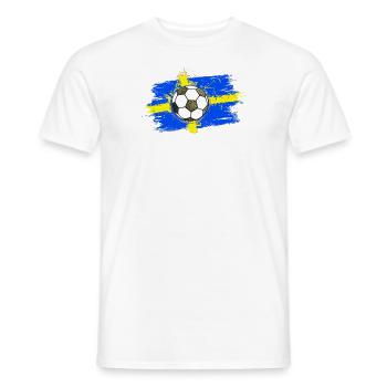 Football Suède 02 - T-shirt homme - blanc - Devant - AI Model Male 178 dark (178cm)
