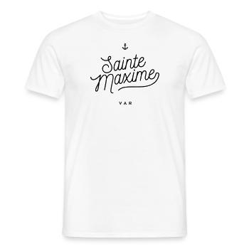 Sainte Maxime - Var - Men's T-Shirt - white - Front - AI Model Male 178 dark (178cm)