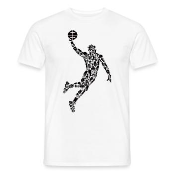Symboles du joueur de basket-ball Joueur de basket-ball - T-shirt homme - blanc - Devant - AI Model Male 178 dark (178cm)