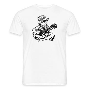 Ukulele Junge - Männer T-Shirt - Weiß - Vorne - AI Model Male 178 dark (178cm)
