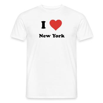 I Love New York - T-shirt homme - blanc - Devant - AI Model Male 178 dark (178cm)
