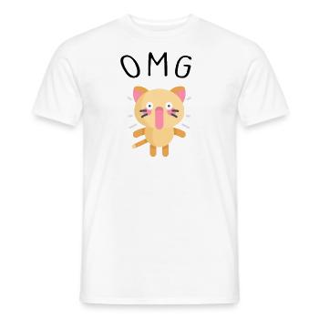 Chat d'amour, cadeau, location, chat - T-shirt homme - blanc - Devant - AI Model Male 178 dark (178cm)