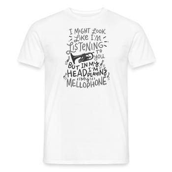 mellophone wind instrument band Chapel - Men's T-Shirt - white - Front - AI Model Male 178 dark (178cm)