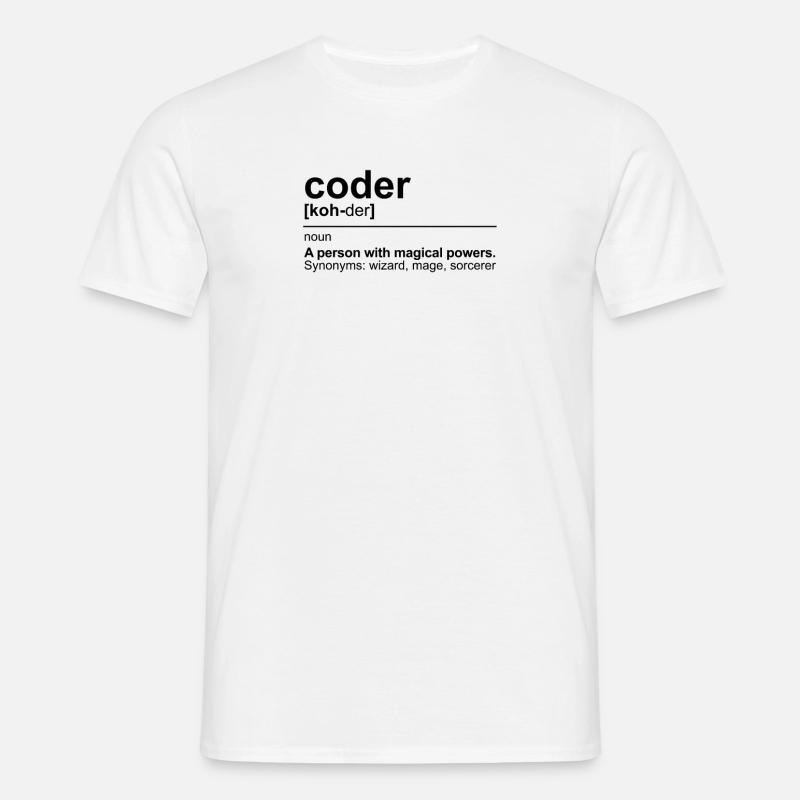 coder entwickler wörterbuch nerd programmierer - Männer T-Shirt - Weiß
