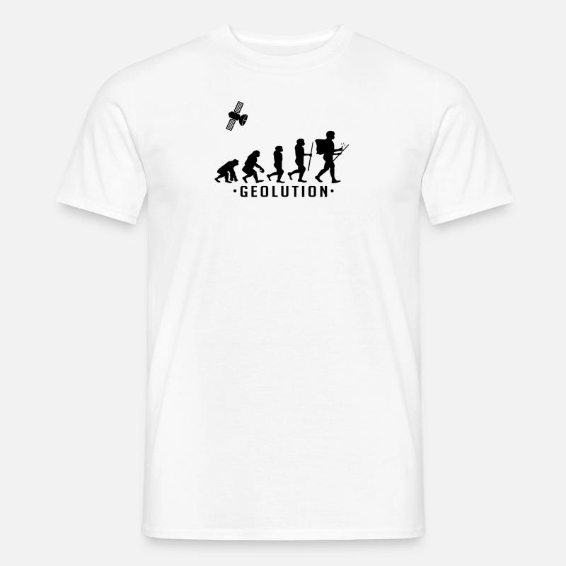 Geocaching evolution Shirt Geolution - Männer T-Shirt - Weiß