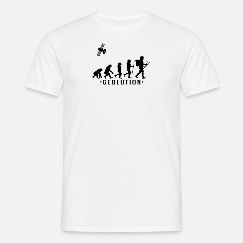 Geocaching evolution shirt Geolution - Men's T-Shirt - white