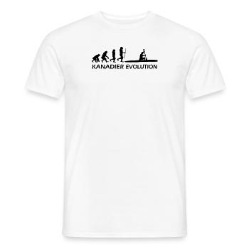 Kanadier Evolution Shirt mit Schrift - Männer T-Shirt - Weiß - Vorne - AI Model Male 178 dark (178cm)