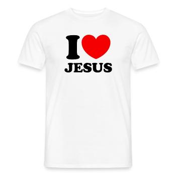 Ich liebe Jesus - Männer T-Shirt - Weiß - Vorne - AI Model Male 178 dark (178cm)