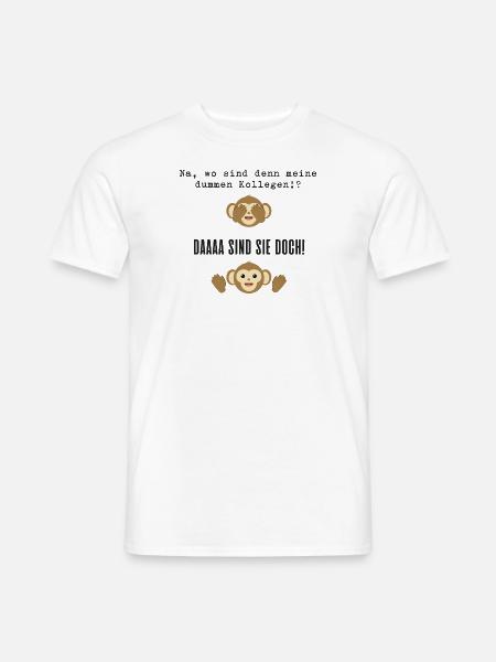Wo sind denn meine Kollegen? - Männer T-Shirt - Weiß