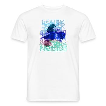 motorrad, motorcycle, biker, graffiti, malerei - Männer T-Shirt - Weiß - Vorne - AI Model Male 178 dark (178cm)