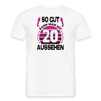 Geburtstag 20 Jahre So gut aussehen Retro Vintage - Männer T-Shirt - Weiß - Vorne - AI Model Male 178 dark (178cm)