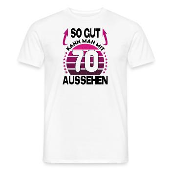 Geburtstag 70 Jahre So gut aussehen Retro Vintage - Männer T-Shirt - Weiß - Vorne - AI Model Male 178 dark (178cm)