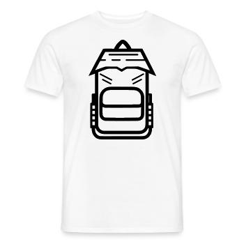 Sac a dos - T-shirt homme - blanc - Devant - AI Model Male 178 dark (178cm)