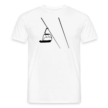 Chairlift - Retro - Men's T-Shirt - white - Front - AI Model Male 178 dark (178cm)