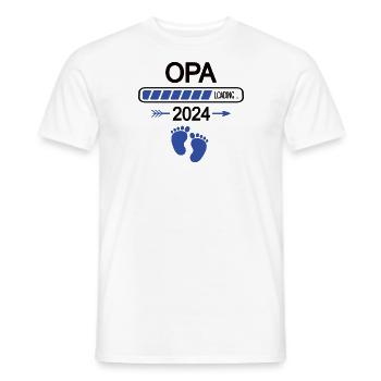 Opa Eines Enkel Großvater Werden Baby Kommt 2024 - Männer T-Shirt - Weiß - Vorne - AI Model Male 178 dark (178cm)