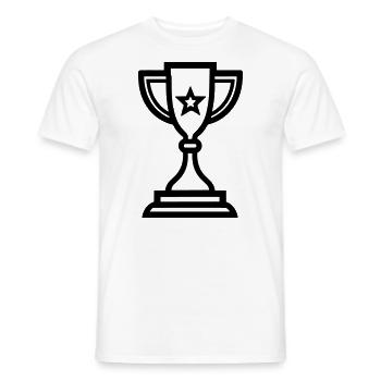 trophy - Men's T-Shirt - white - Front - AI Model Male 178 dark (178cm)