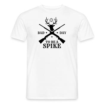 Bad Day to Be a Spike Hunter Hunting Deer - T-shirt homme - blanc - Devant - AI Model Male 178 dark (178cm)