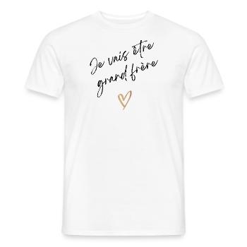 I'm going to be big brother - Soon to be big brother - Men's T-Shirt - white - Front - AI Model Male 178 dark (178cm)