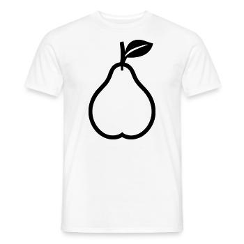 poire - T-shirt homme - blanc - Devant - AI Model Male 178 dark (178cm)