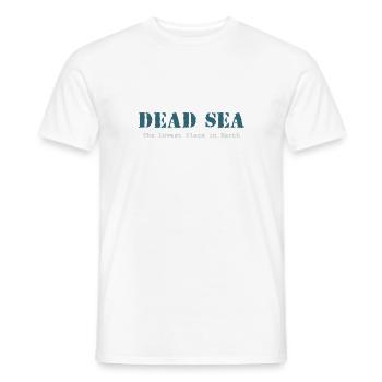 Dead sea Gift Saying Jewish Hanukkah - Men's T-Shirt - white - Front - AI Model Male 178 dark (178cm)