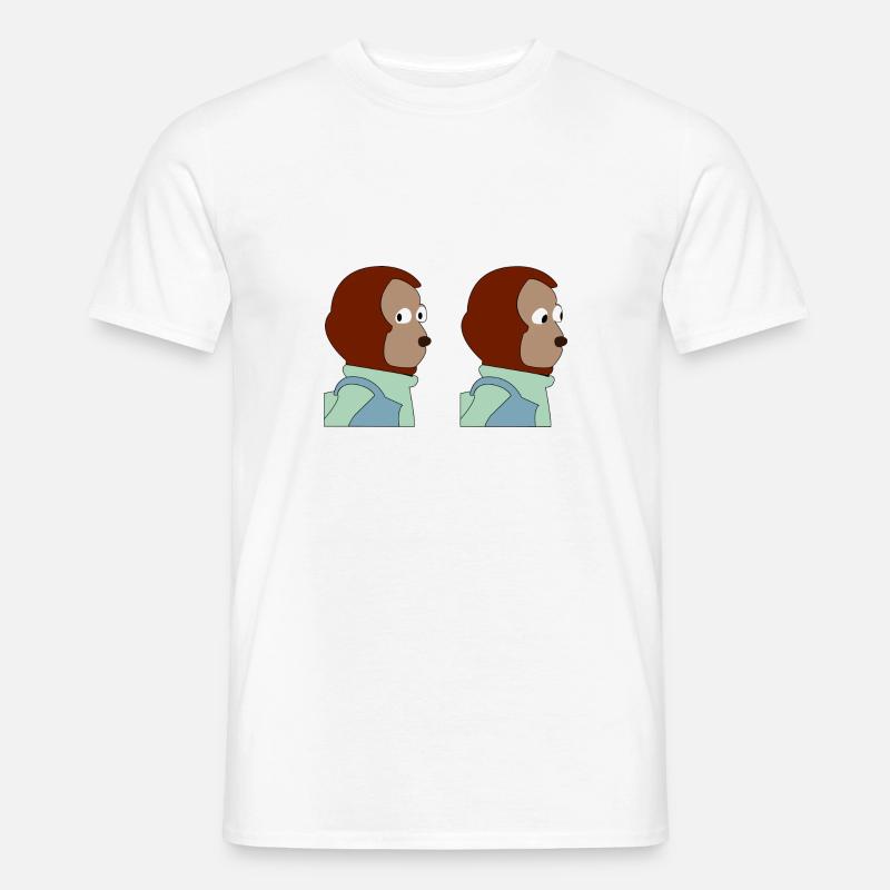 irritierter affe meme - Männer T-Shirt - Weiß