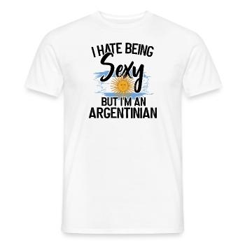 Argentina Argentinian Gift - Men's T-Shirt - white - Front - AI Model Male 178 dark (178cm)