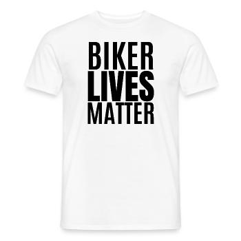 biker lives matter - T-shirt homme - blanc - Devant - AI Model Male 178 dark (178cm)