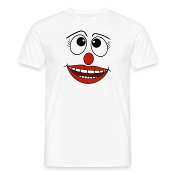 Clown Lachendes Gesicht Karneval Fasching Kostüm - Männer T-Shirt - Weiß - Vorne - AI Model Male 178 dark (178cm)