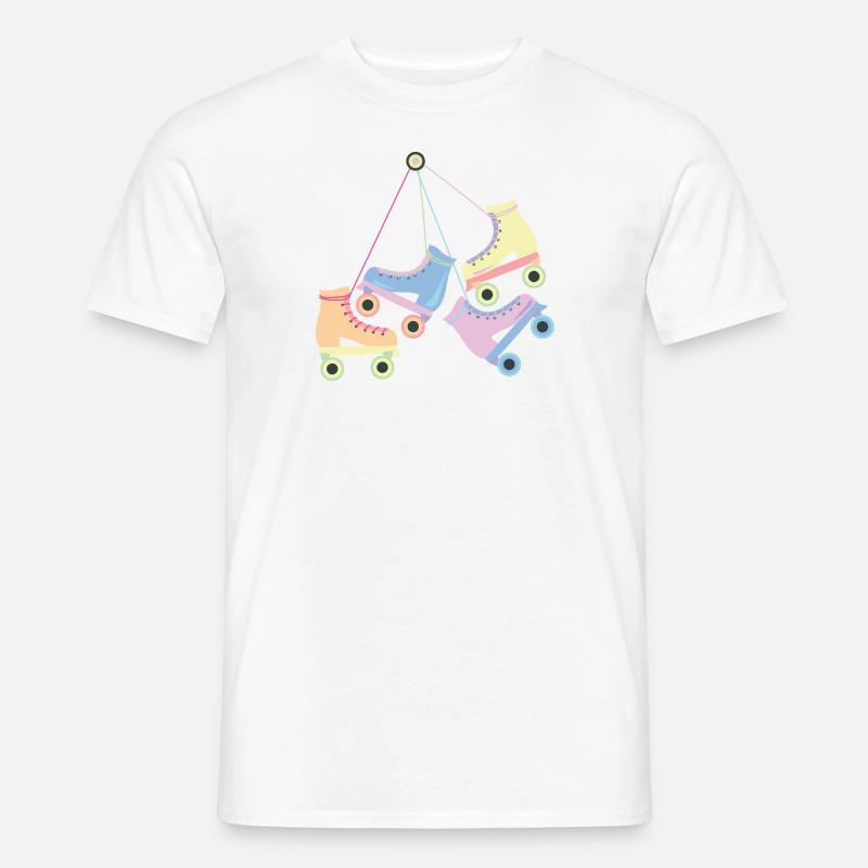 Roller skates Roller derby - Männer T-Shirt - Weiß