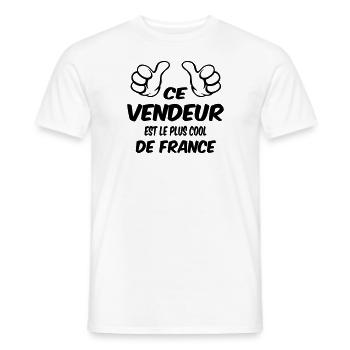 MEILLEUR VENDEUR - T-shirt homme - blanc - Devant - AI Model Male 178 dark (178cm)