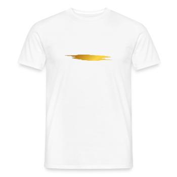 Paint blob splash paint painter gift gold stripes - Men's T-Shirt - white - Front - AI Model Male 178 dark (178cm)