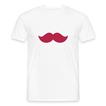 Roter Schnurrbart Mann November Fahrrad - Männer T-Shirt - Weiß - Vorne - AI Model Male 178 dark (178cm)