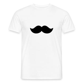 Schwarzer Schnurrbart Mann November Fahrrad - Männer T-Shirt - Weiß - Vorne - AI Model Male 178 dark (178cm)