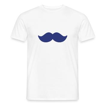 Blue mustache man november bike - Men's T-Shirt - white - Front - AI Model Male 178 dark (178cm)