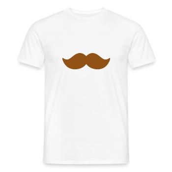 Rusty mustache brown brown man november bike - Men's T-Shirt - white - Front - AI Model Male 178 dark (178cm)